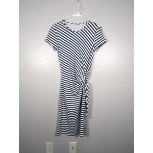 J MCLAUGHLIN‎ ELORA DRESS XS BANGLE STRIPE NAUTICAL RUCHED CATALINA CLOTH